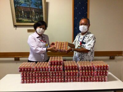 沖縄ヤクルト㈱様からヤクルト６００本の寄贈がありました
